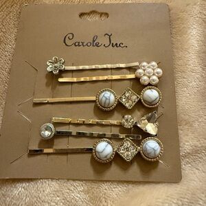 Gold and White Hair Accessory Set